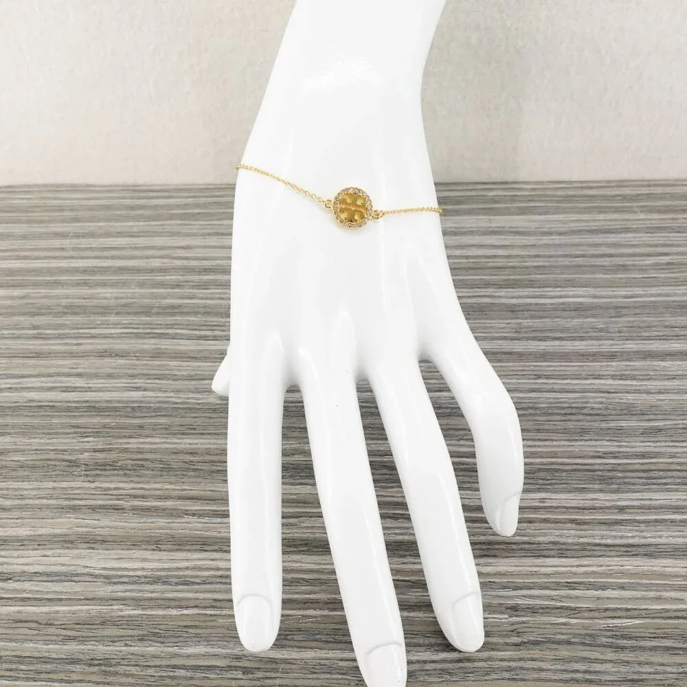 Tory Burch Miller Pave Chain Bracelet Gold OS - Picture 3 of 10